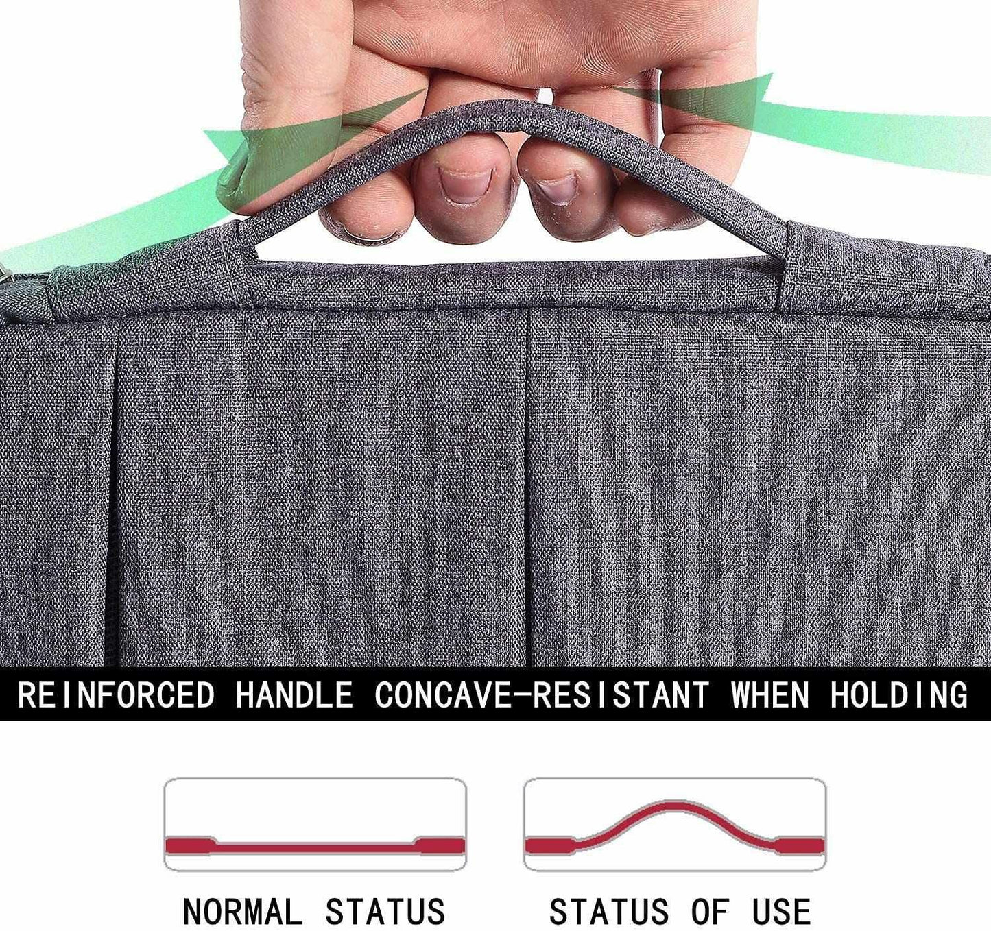 Premium Sleek Nylon Fabric Laptop Bag Cover with inner Fur Cushion material