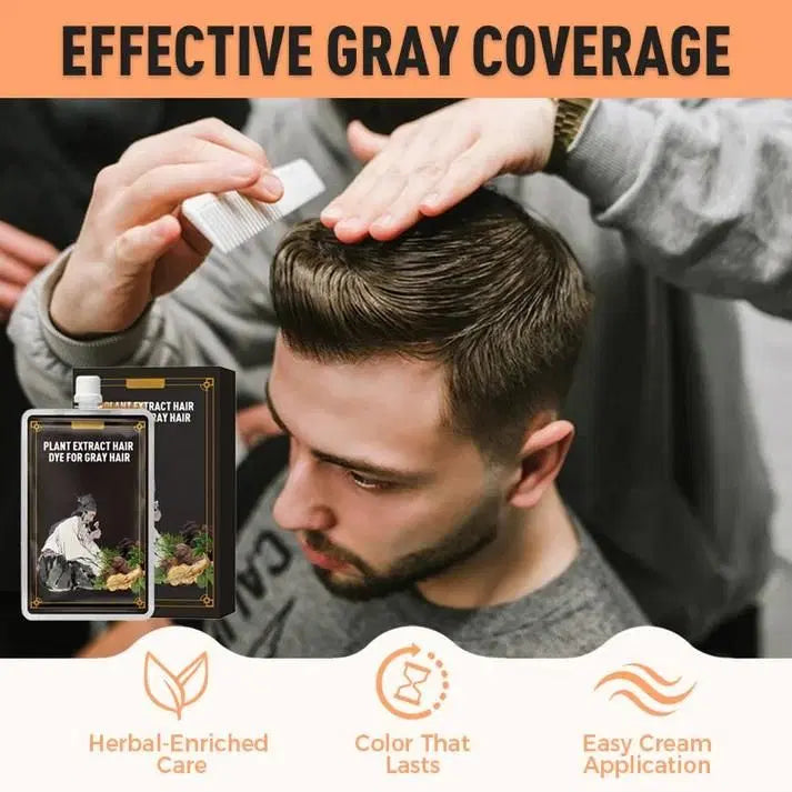 Plant Extract Hair Dye for Gray Hair 200 ml (Pack of 2)