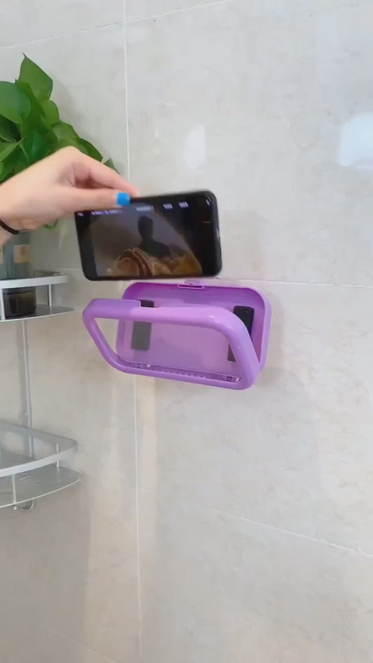 Shower Phone Holder | Waterproof Bathroom Mobile Phone Holder | Anti-Fog Case for Shower | Wall Mountable | 6.8 Inch Support Touch Screen Parent (Multicolor)